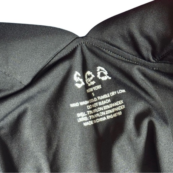 Sea New York Black Ric Rac Ruffles Ryleigh One Piece Swimsuit Small - Picture 6 of 10